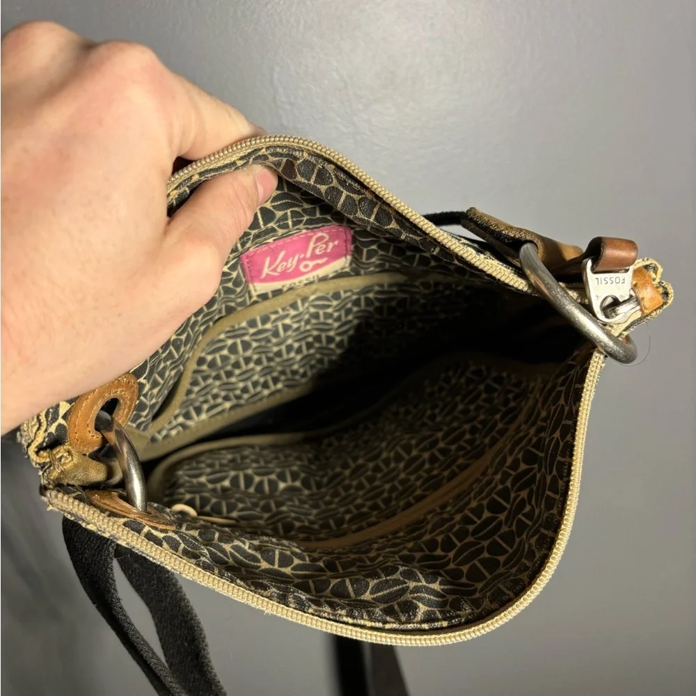 Fossil Key Per Coated Crossbody Bag